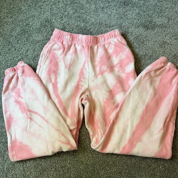PacSun Pink and White Tie Dye Sweatpants Size XS - Picture 2 of 6